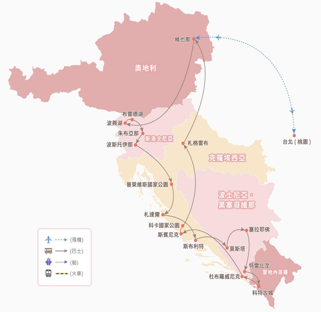 北歐雙極光屋10天-地圖